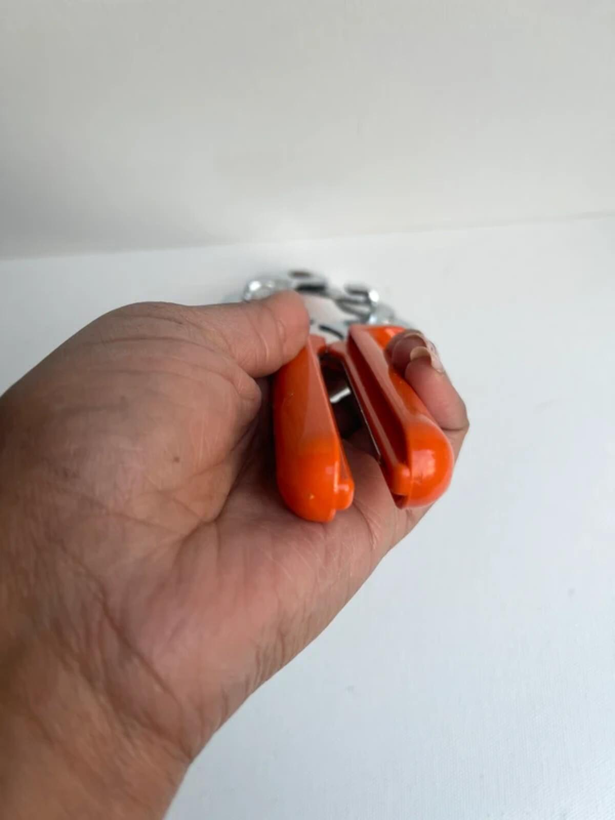 1970s Orange Lid Opener Solingen Leifheit / Vintage Space Age Kitchenware