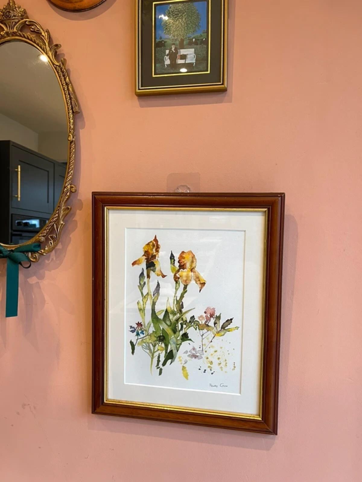 Origjnal framed water colour painting based framed in matting wall decor art