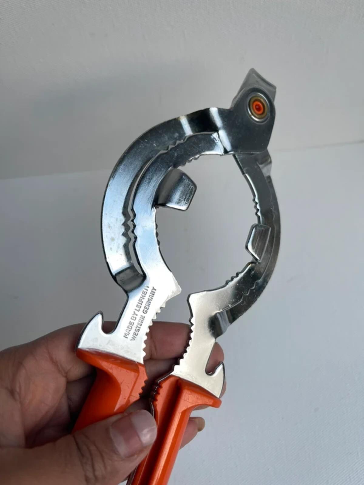 1970s Orange Lid Opener Solingen Leifheit / Vintage Space Age Kitchenware