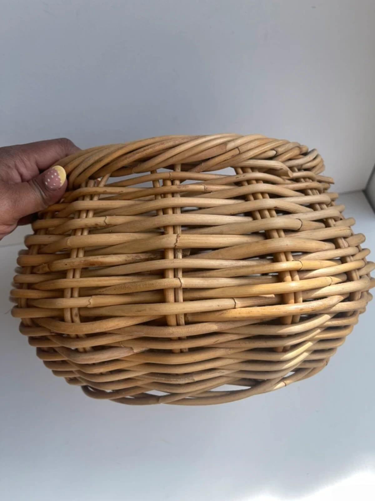 Large woven basket handy basket wicker home decor