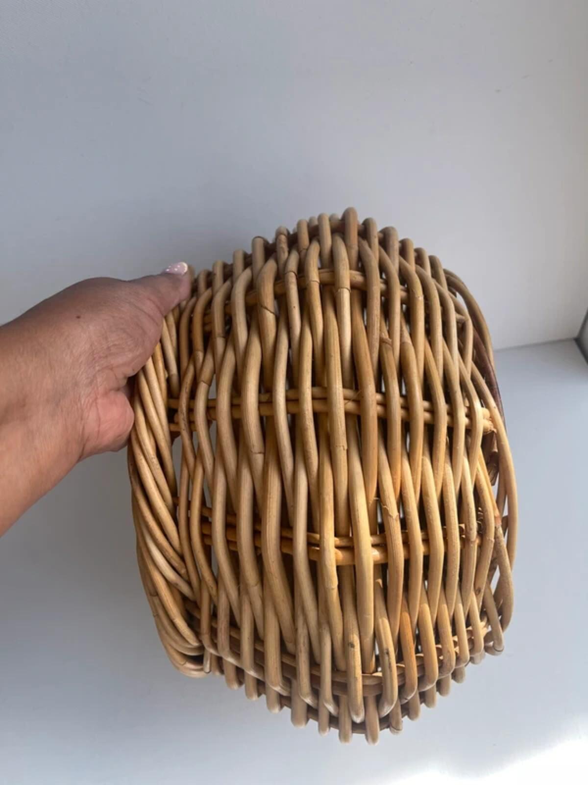 Large woven basket handy basket wicker home decor