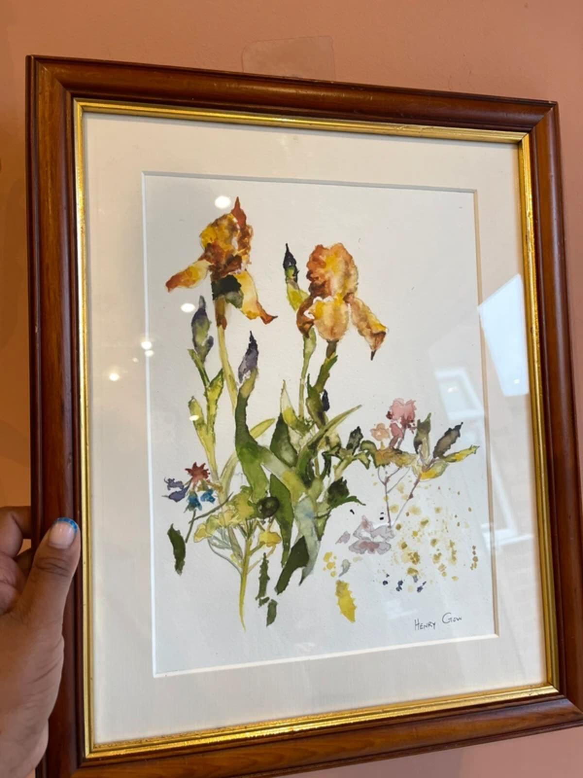 Origjnal framed water colour painting based framed in matting wall decor art