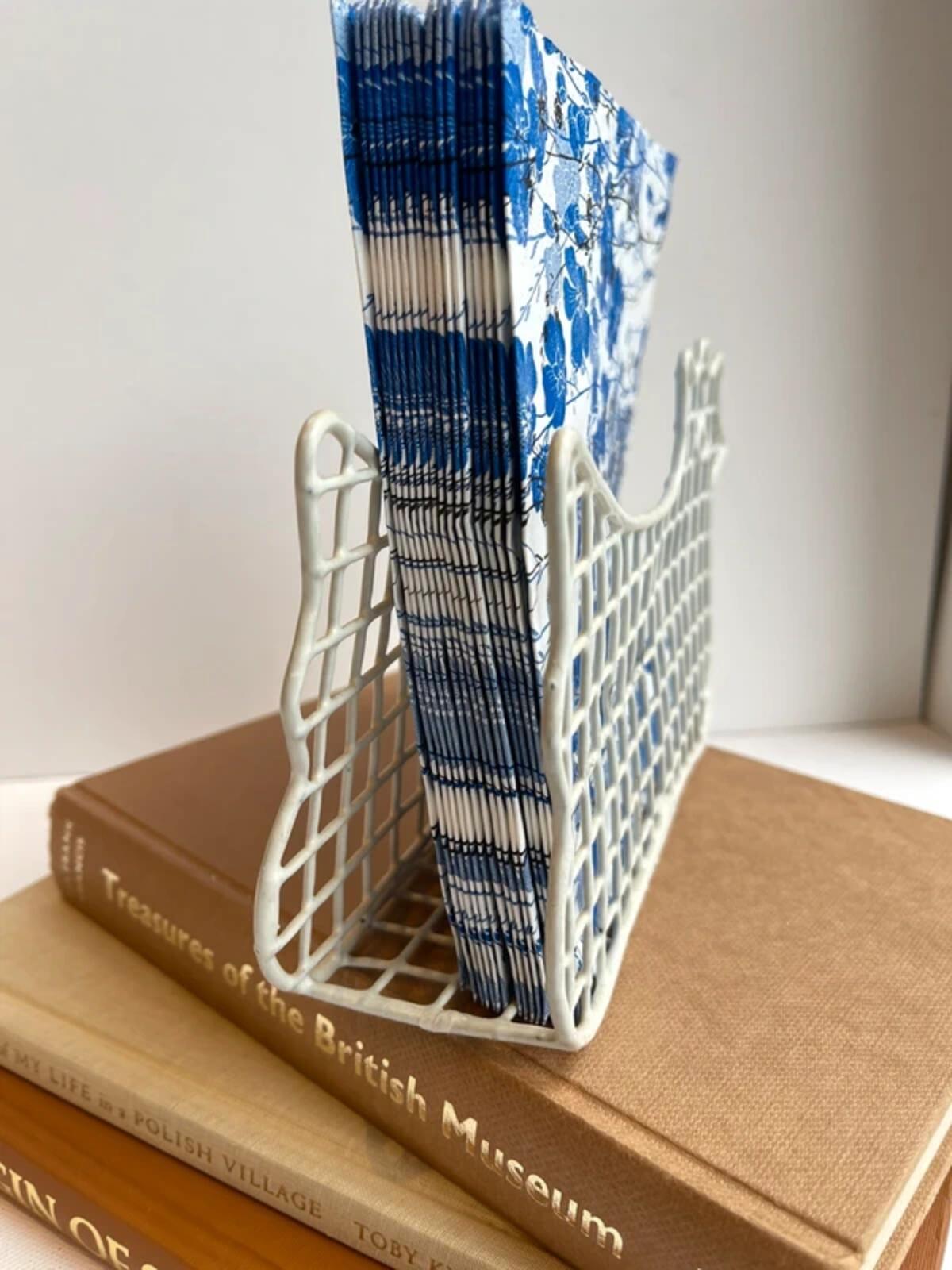 Vintage wire chicken basket napkin holder