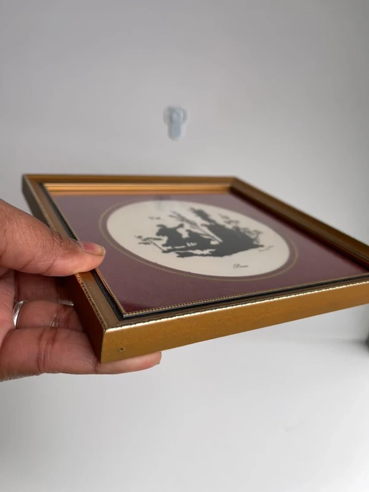 Vintage Silhouette print drawn by J Morgan titled Poéme