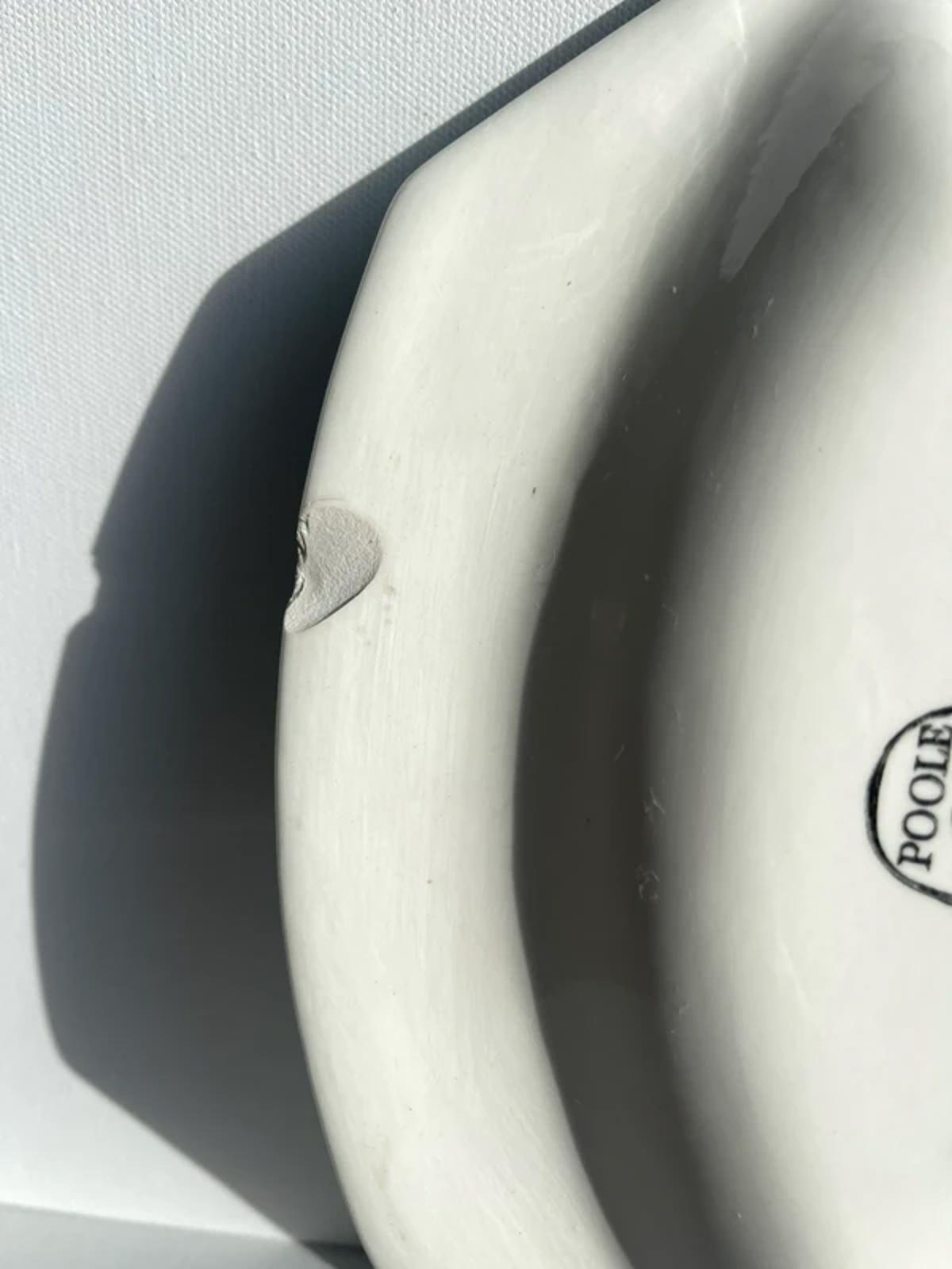 Poole vintage pottery sea crest green serving platter and bowl