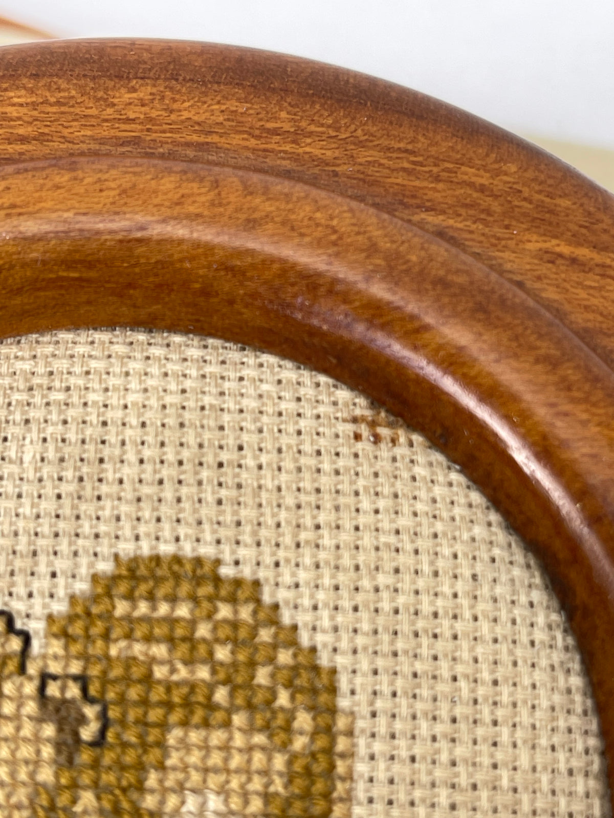Mouse needlepoint wooden box