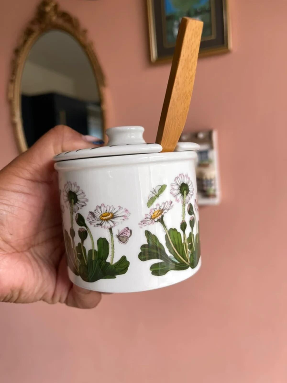 Portmeirion Botanic Garden Conserve Jar + wooden spoon