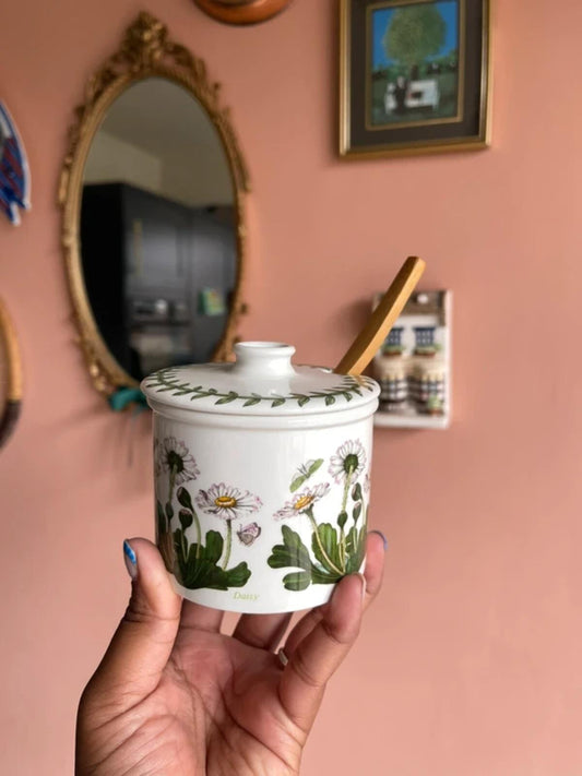 Portmeirion Botanic Garden Conserve Jar + wooden spoon