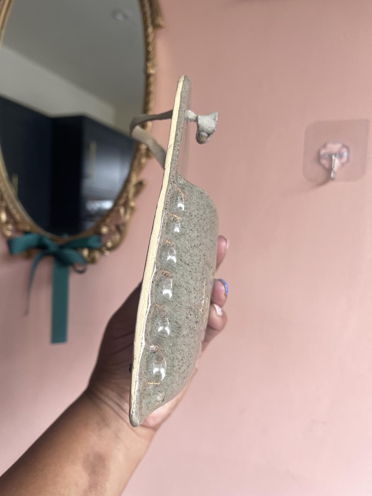 Handmade studio pottery ceramic mail wall pocket