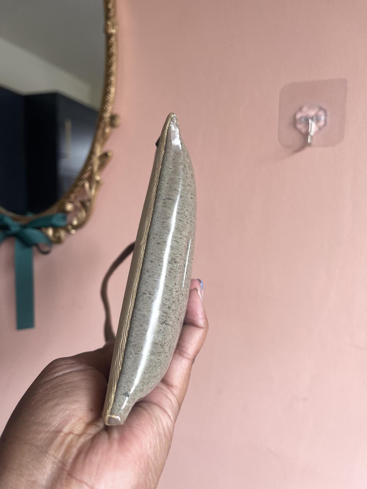 Handmade studio pottery ceramic mail wall pocket