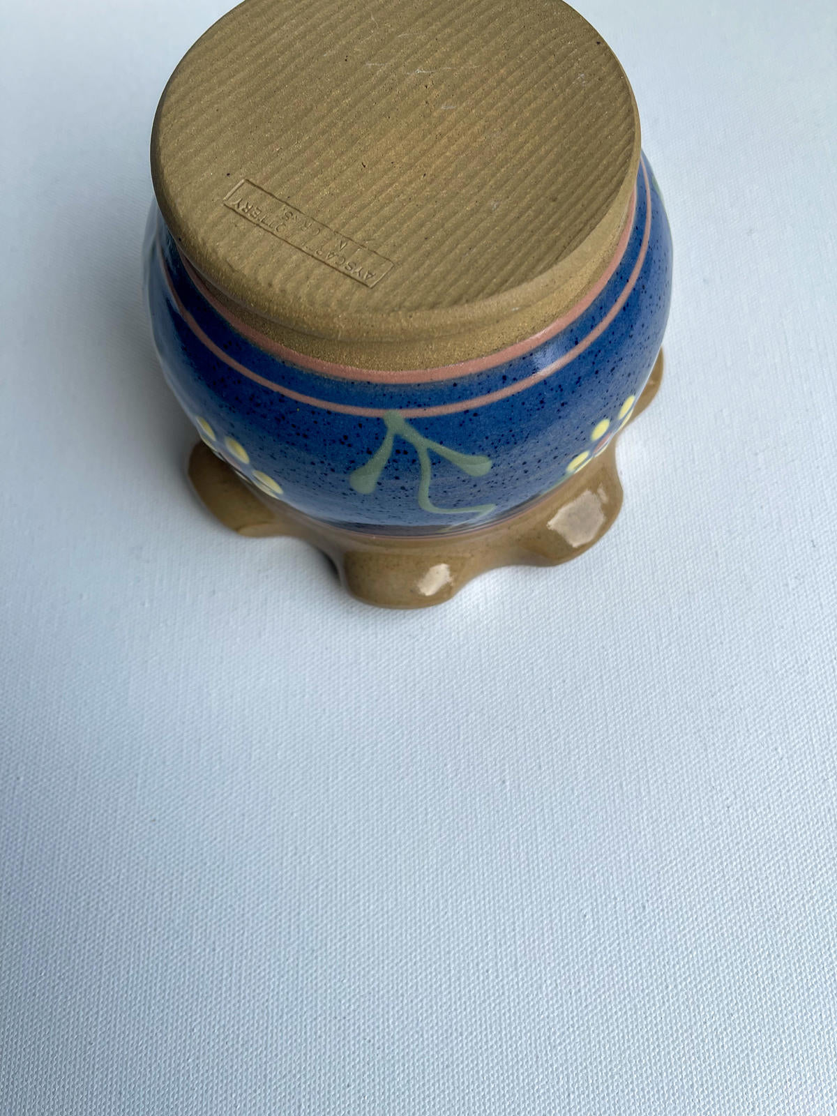 Signed Vintage Studio Pottery Pot - Aysgarth Flower Pot / Small Planter