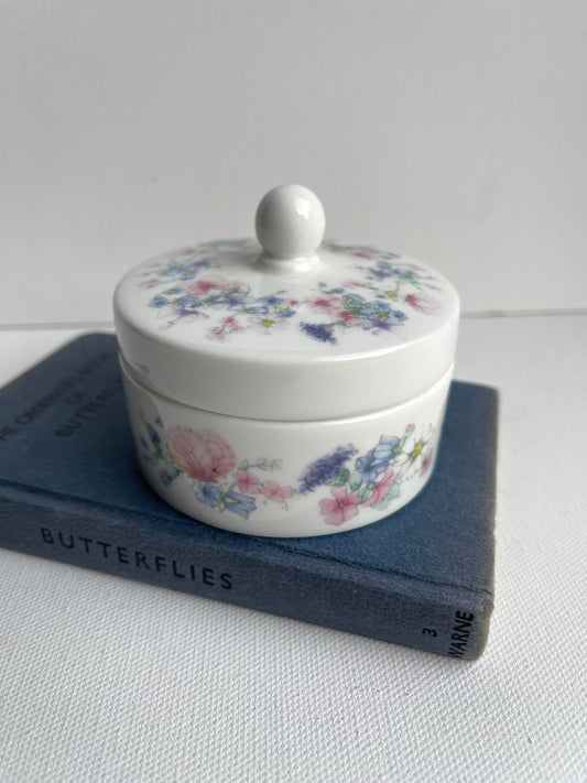 Vintage Wedgwood lidded jar in the Angela pattern