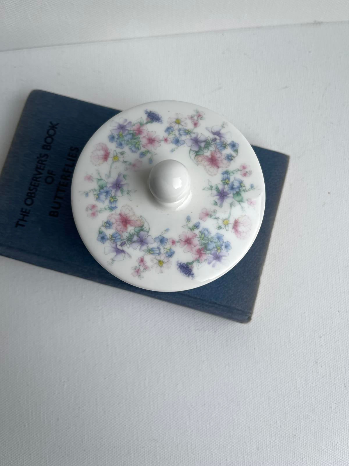 Vintage Wedgwood lidded jar in the Angela pattern