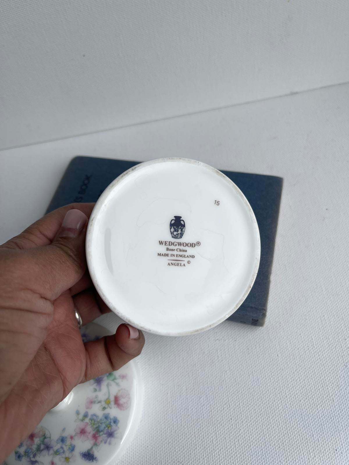 Vintage Wedgwood lidded jar in the Angela pattern