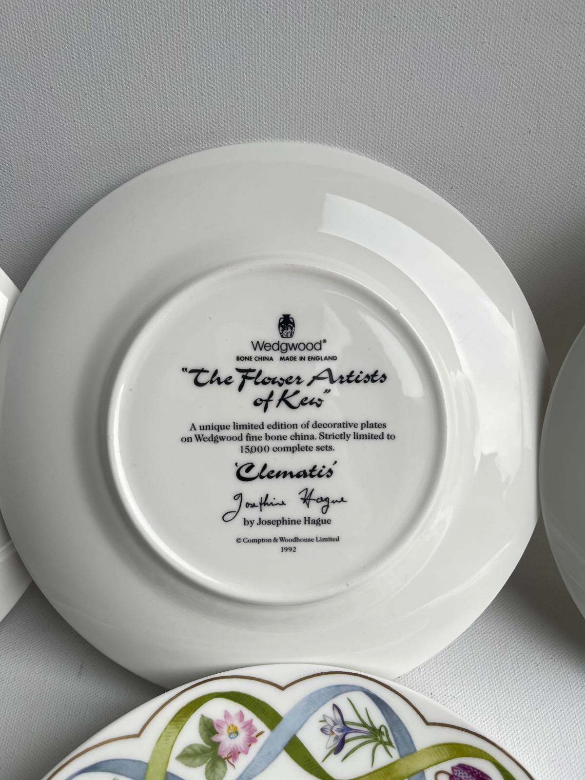 6x Wedgwood Limited Edition of 15,000 Display Plate The Flower Artists Of Kew