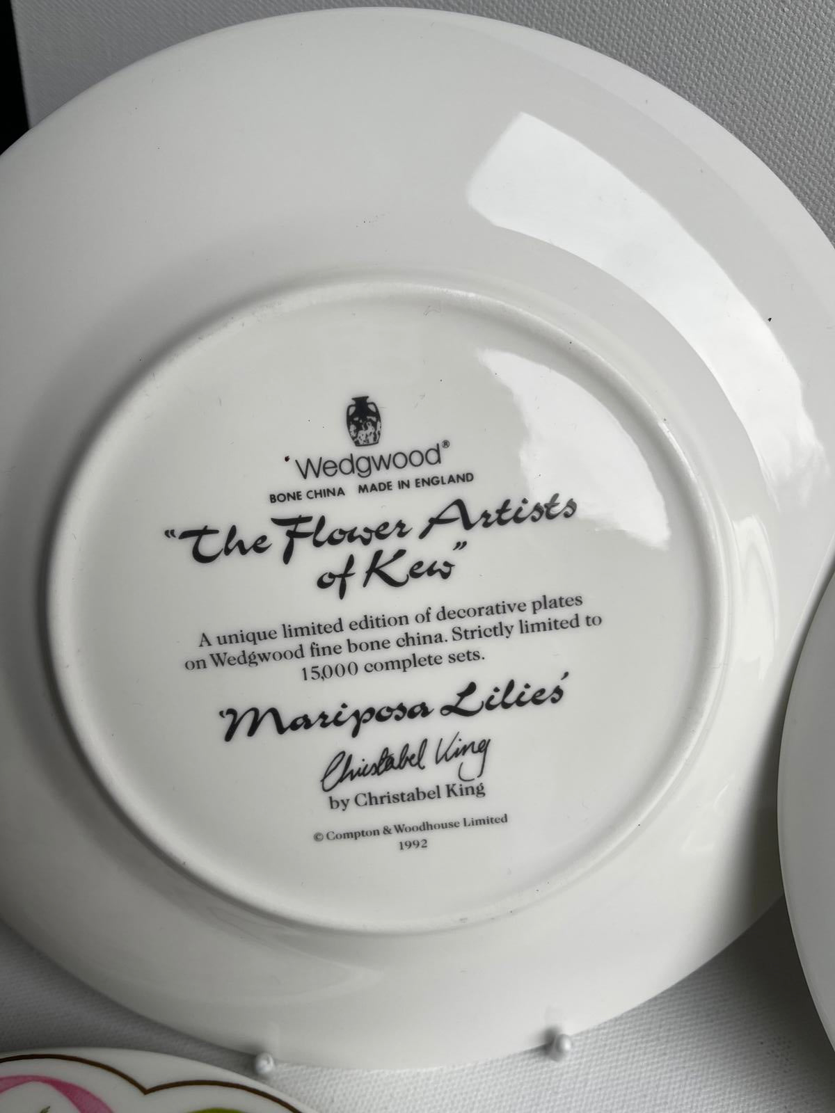 6x Wedgwood Limited Edition of 15,000 Display Plate The Flower Artists Of Kew