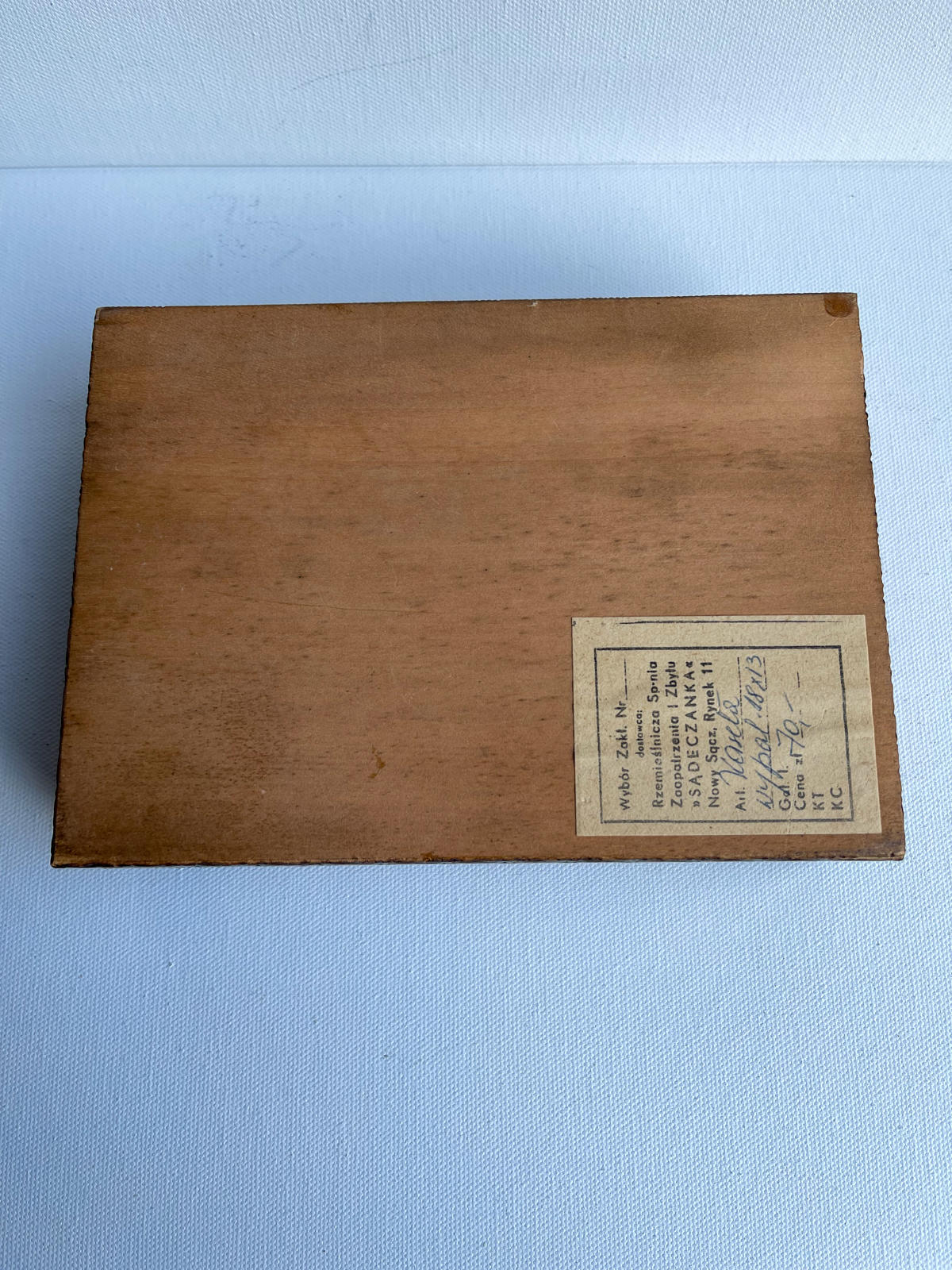 Vintage hand carved wooden box from Poland with a gorgeous design
