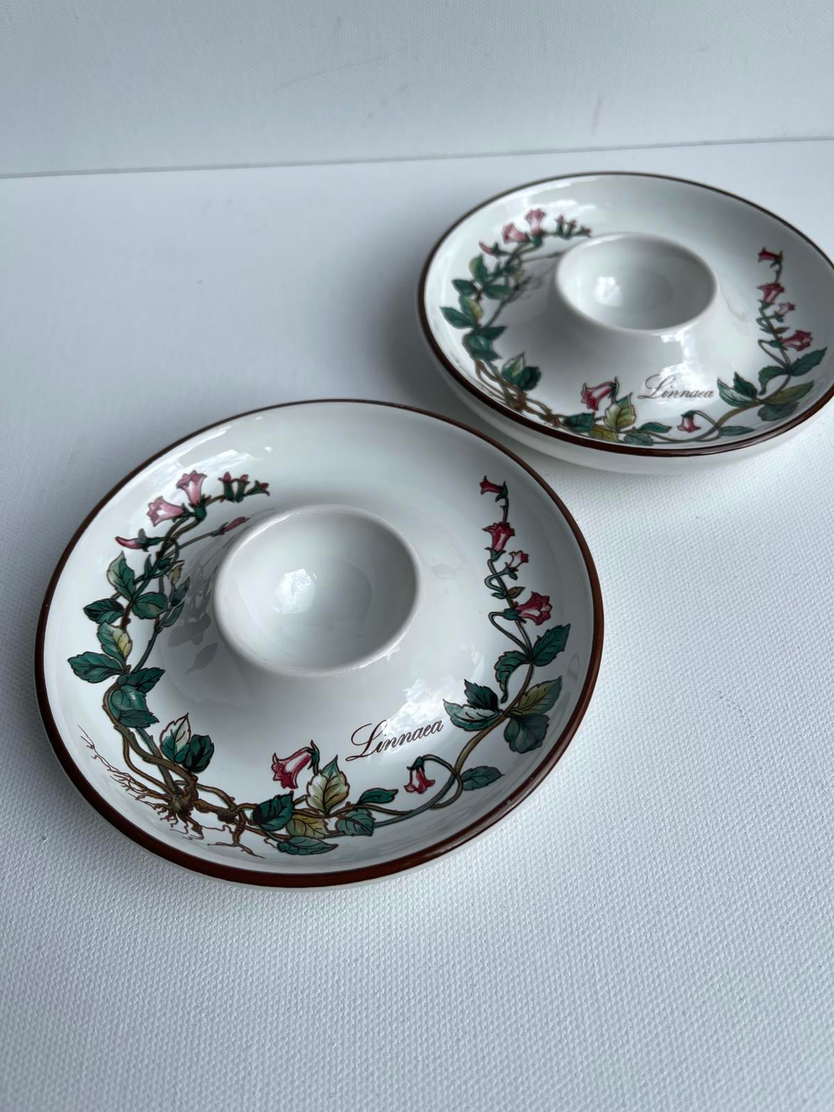 2 Vintage Villeroy & Boch Botanica egg cups