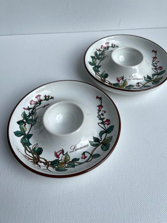 2 Vintage Villeroy & Boch Botanica egg cups