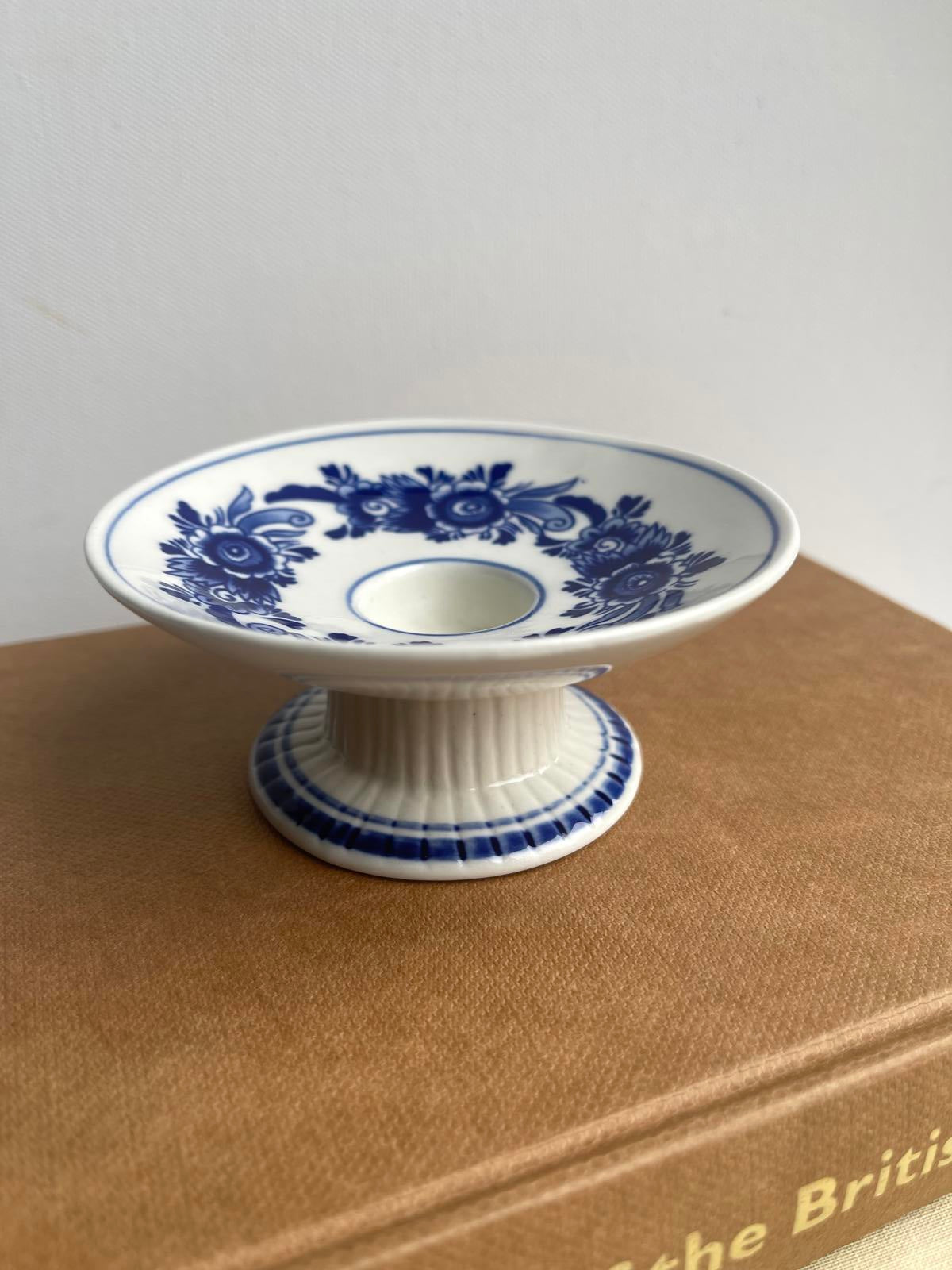 Vintage handpainted Delft Blue Holland Candle Stick Holder