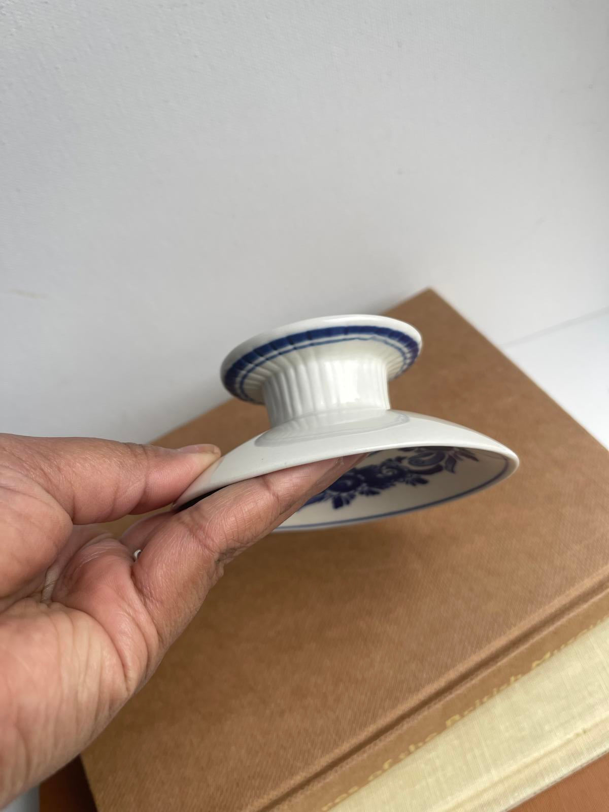 Vintage handpainted Delft Blue Holland Candle Stick Holder