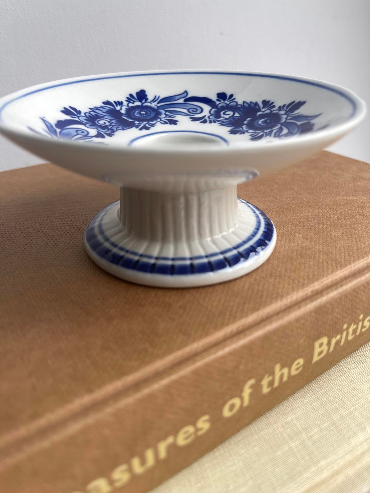 Vintage handpainted Delft Blue Holland Candle Stick Holder