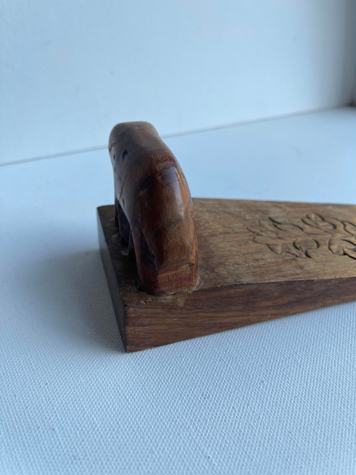 vintage wooden elephant door wedge
