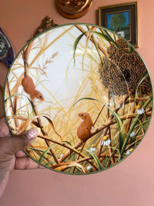 Vintage royal Fulton doulton mice display plate cottagecore decor