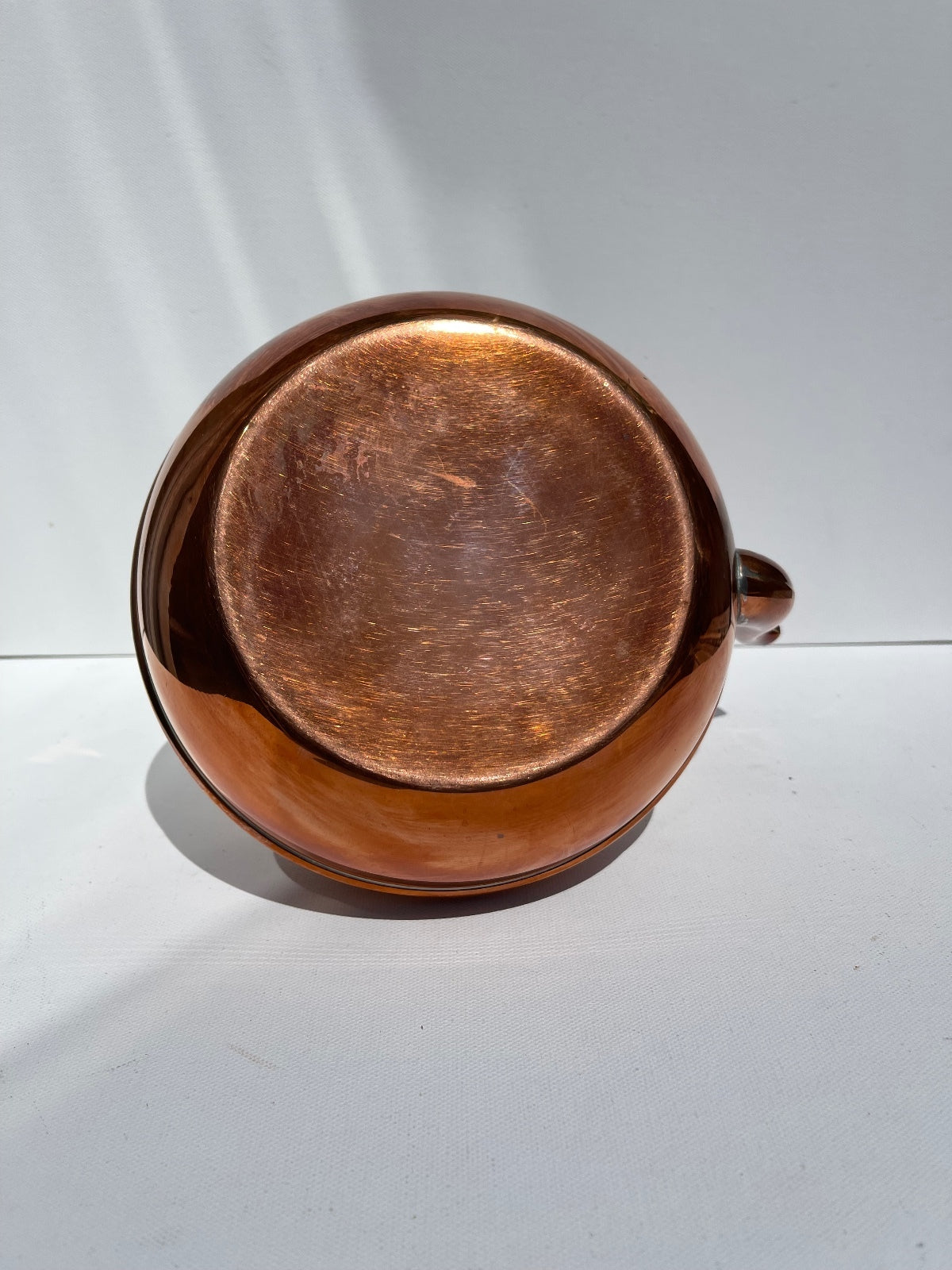 Vintage M&S st Michael harvest copper and brass kettle with ceramic handle