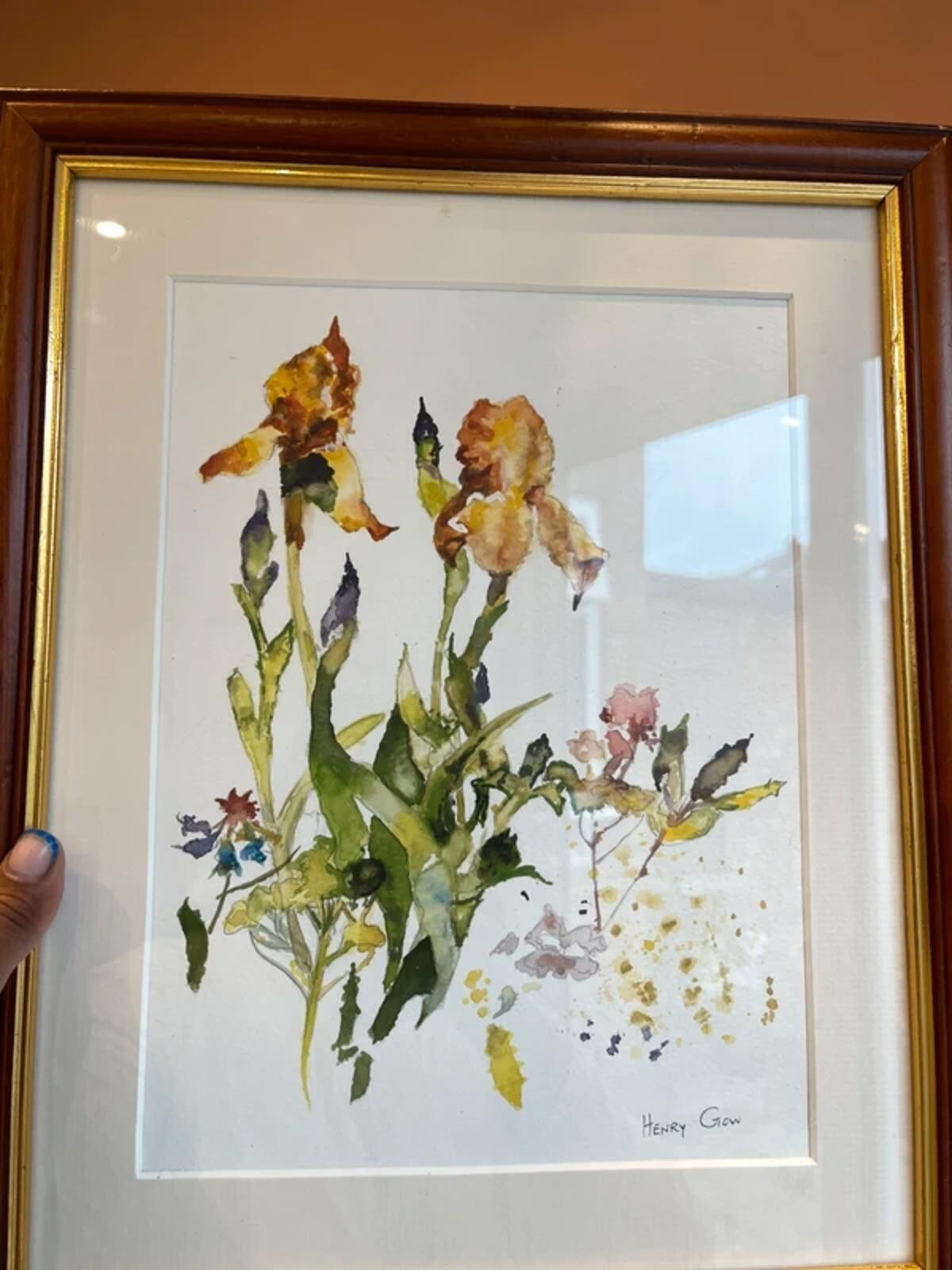 Origjnal framed water colour painting based framed in matting wall decor art