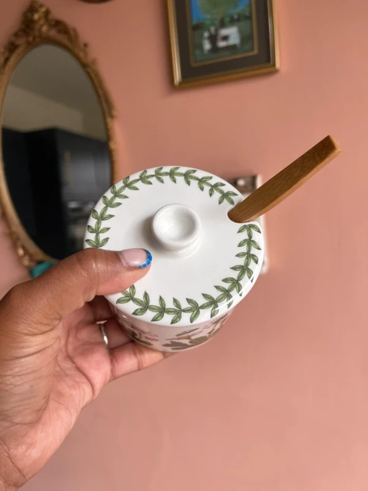 Portmeirion Botanic Garden Conserve Jar + wooden spoon