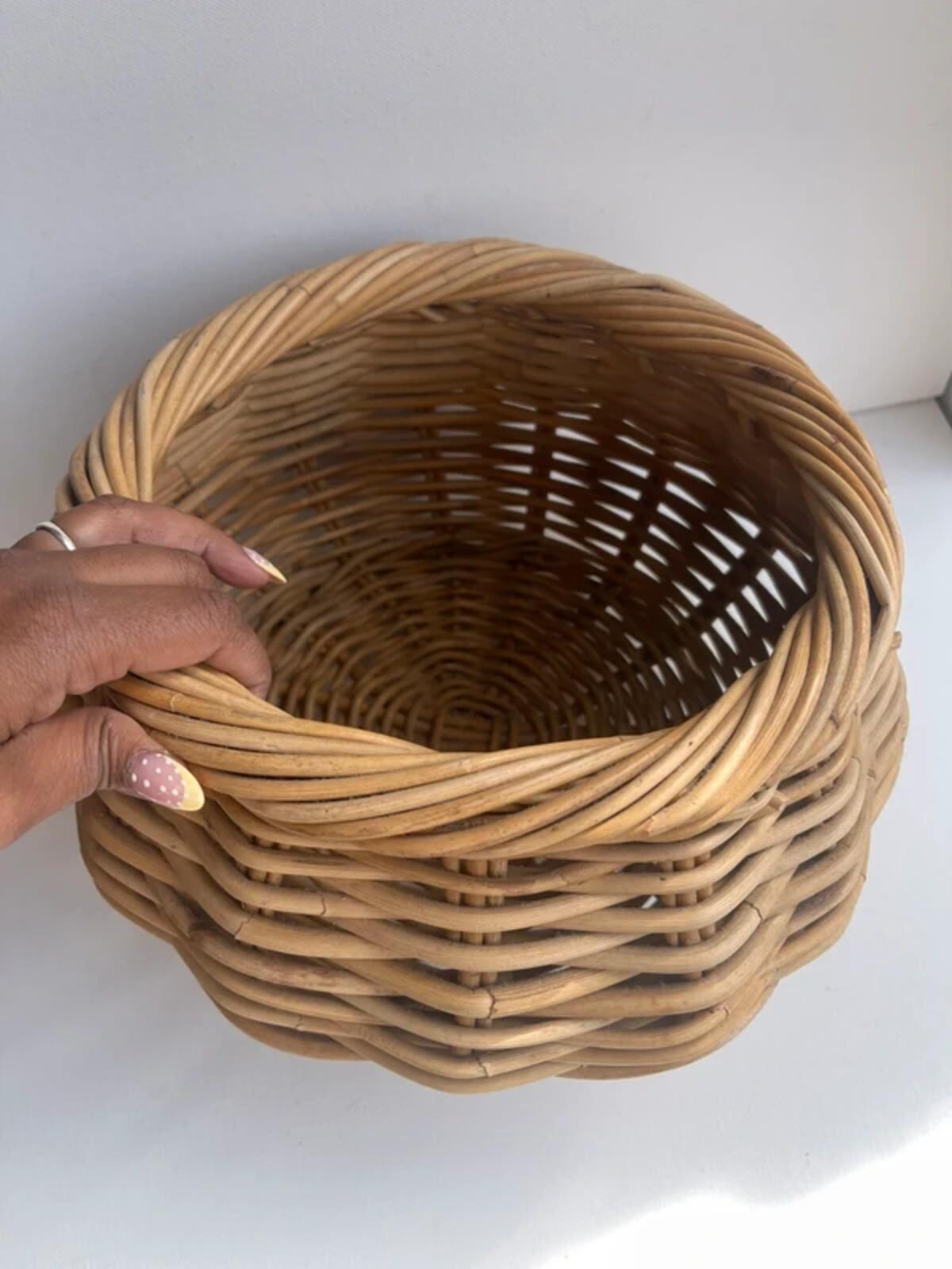 Large woven basket handy basket wicker home decor