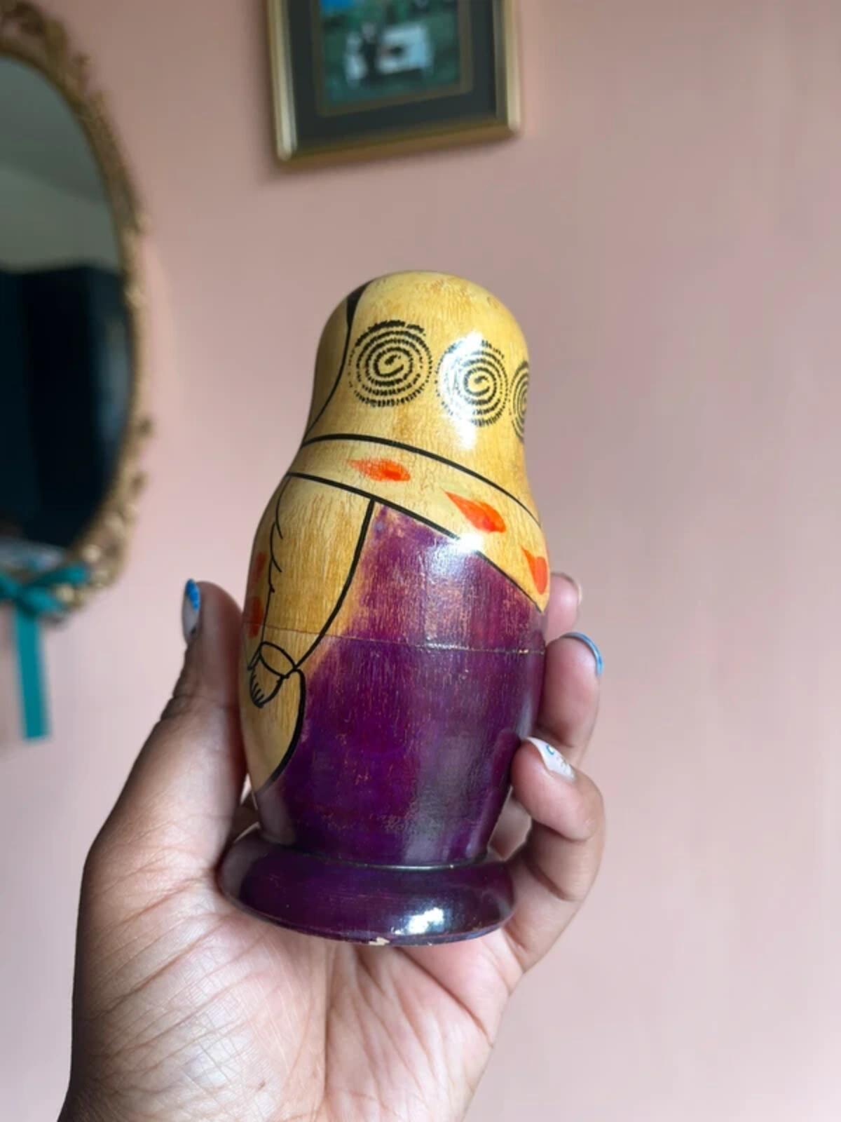 3 Vintage Russian nesting dolls Matryoshka
