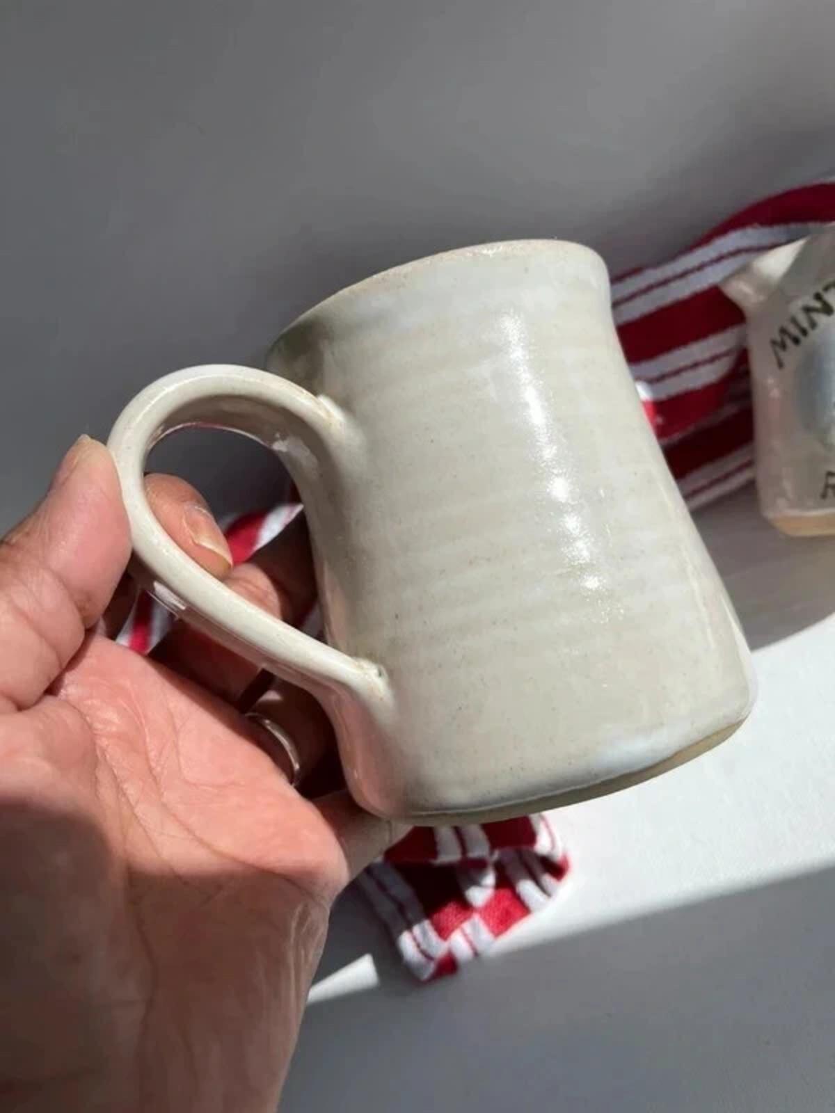 Glynderi Pottery Sennybridge Welsh Mint Sauce Jug and mug handmade in Wales
