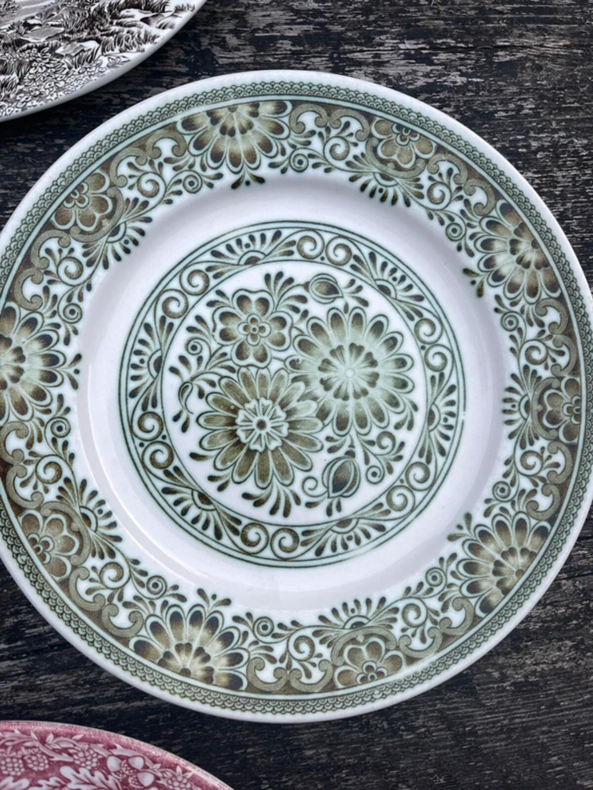 Vintage plate collection ready instant plate wall collection transferware