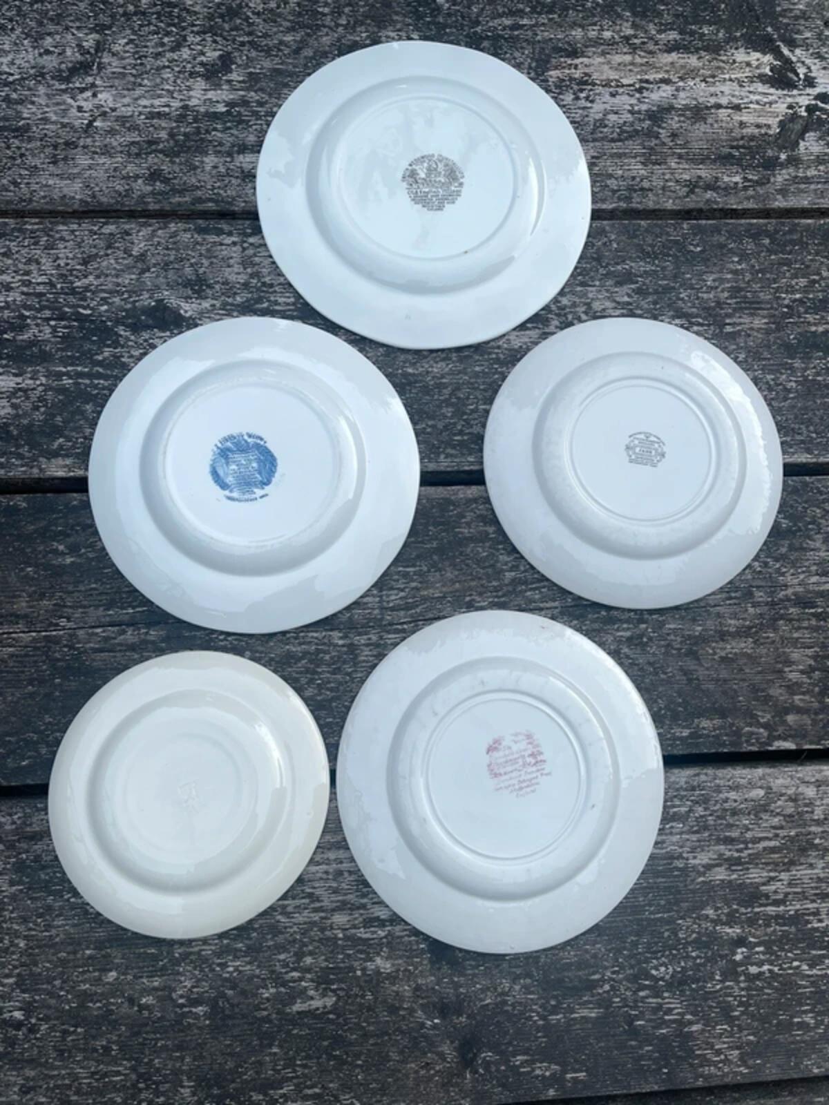 Vintage plate collection ready instant plate wall collection transferware